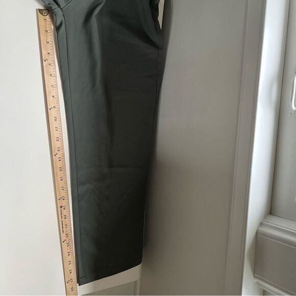 All:Row Pants Trousers Wide Leg High Waist Pleated Green Size Medium Annie Hall - Picture 10 of 10